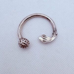 Vintage Golf Ball And Club Key Ring Mexico Sterling Silver 925